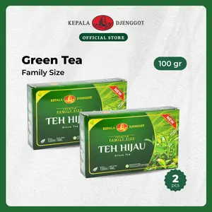 Kepala Djenggot Green Tea Family Size 100gr x 2 pcs - Teh Hijau Tubruk Seduh