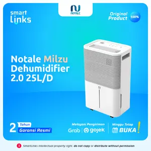 Notale Milzu Smart Dehumidifier 2.0 Kapasitas 25L/hari New Upgrade Versi 2.0 Alat Pengontrol Kelembaban Ruangan New Edition