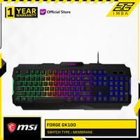 Gambar MSI FORGE GK100 GAMING KEYBOARD [Membrane Switches] dari IMBA PC Kota Administrasi Jakarta Utara 1 Tokopedia