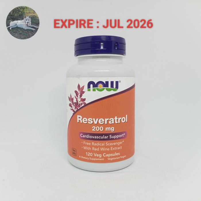Gambar NOW NATURAL RESVERATROL 200mg 120 CAPSULES dari KETOCARNIVOREBALI Kab. Badung Tokopedia