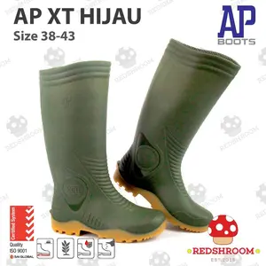 Termurah! Sepatu Boot Tinggi AP Boots AP XT Hijau karet kebun