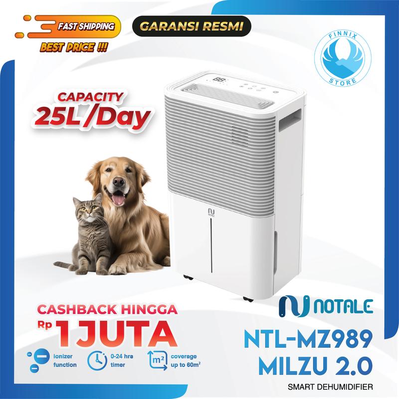 Notale Milzu Smart Dehumidifier 25L Humidity Dryer - Serap Kelembapan 2