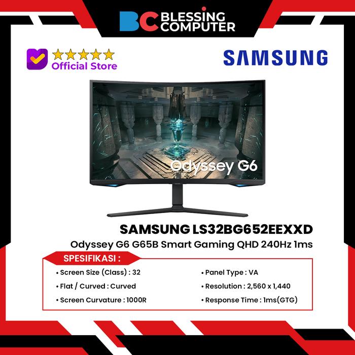 Jual Monitor SAMSUNG LS32BG652EEXXD Odyssey G6 G65B Smart Gaming QHD ...