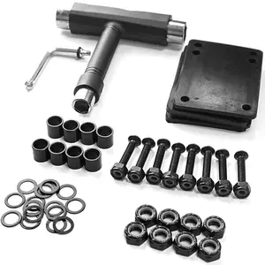 skateboard,riserpad,t-tools,bolt nuts,axle nuts,spacer,speed ring