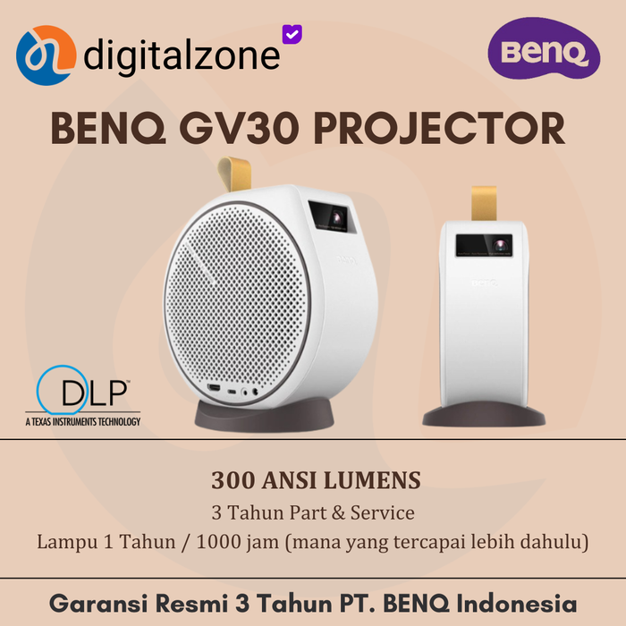 Gambar PROJECTOR BENQ GV30 PORTABLE dari DIGITAL ZONE_NEW Kota Administrasi Jakarta Pusat Tokopedia