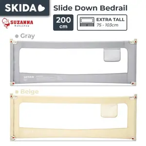 SKIDA Extra Tall Slide Down Bedrail 1 piece uk200cm