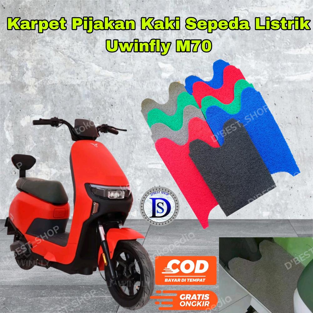 Karpet sepeda listrik Uwinfly M70 - Hitam