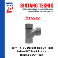 Gambar Tee Y 1 1/2" inch / TY 1 1/2" inch PVC Rucika D dari Bintang Teknik Toko Kota Administrasi Jakarta Barat 3 Tokopedia