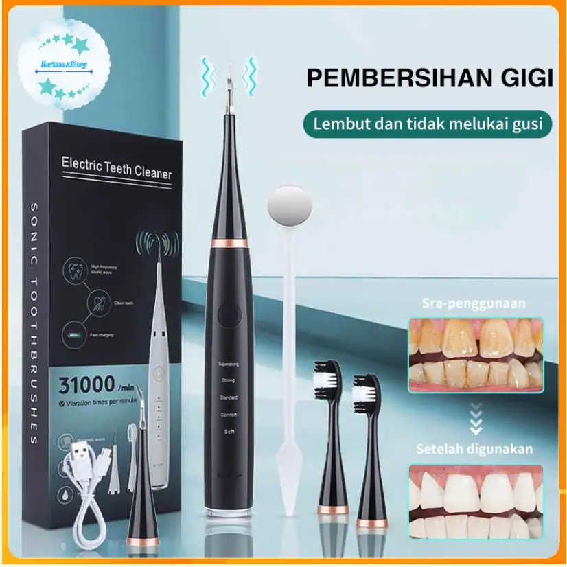 Scaling Utranic - Smart Ultrasonic Scaling Alat Pembersih Karang Plak Sikat Gigi Electric