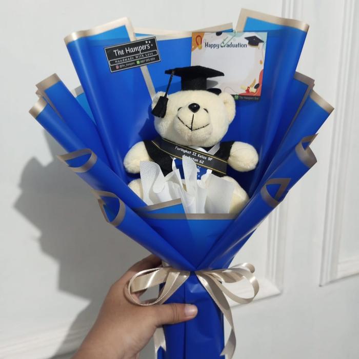 Gambar buket boneka wisuda murah , hadiah wisuda dari The Hampers Shop Kota Depok Tokopedia
