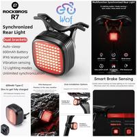 Gambar ROCKBROS R7 Lampu Pintar Belakang Sepeda Sinkronisasi 2 Braket Bicycle Rear Light Smart Brake Sensing Synchronized Taillight 12 Modes Ipx6 Rechargeable Rear Light MTB Road Bike Dual Brackets dari Wof Wheel of Fortune Official Kab. Tangerang 1 Tokopedia
