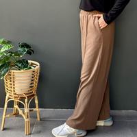 Gambar Lezahrasignature Celana Olahraga Wanita Kulot Soft Babyterry Panjang 102cm Fit XL Highwaist dengan Saku Kiri Kanan untuk Berat Badan 43kg-75kg - Bata dari LEZAHRASIGNATURE Kota Bandung 5 Tokopedia
