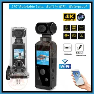 Pocket Camera UHD Mini Vlog Wifi Case Waterproof Video Recorder K850H