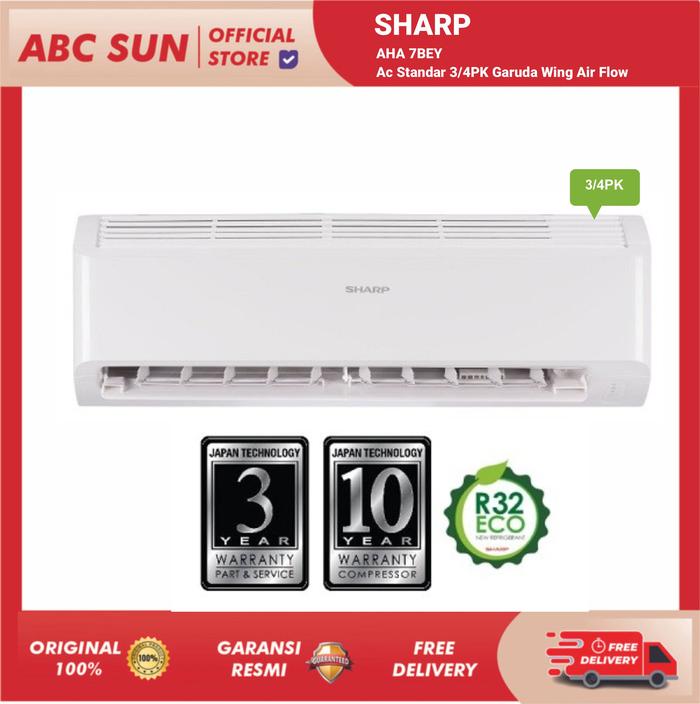 Promo AC Sharp AHA7BEY Air Conditioner 3/4 PK Garuda Wing Air Flow ...