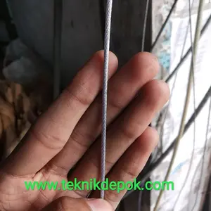 Tali sling PVC kawat seling 2 mm tali jemuran 2 mm kuat lapis Selang