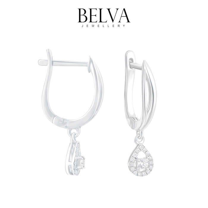 Gambar Anting Berlian Gantung Pear Shape - Belva Jewellery - BAERRW01944 - White Gold dari Belva Jewellery Online Kota Administrasi Jakarta Barat Tokopedia