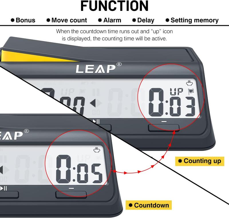 Professional Chess Clock Leap Time PQ 9917 - Original - Jam Catur 2