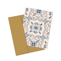 Gambar Capricorn Design Kartu Ucapan Aesthetic Vintage Blue | Greeting Card Everyday Motif Batik Mewah & Elegan - CB009 dari Capricorn Design Kota Tangerang Selatan 3 Tokopedia