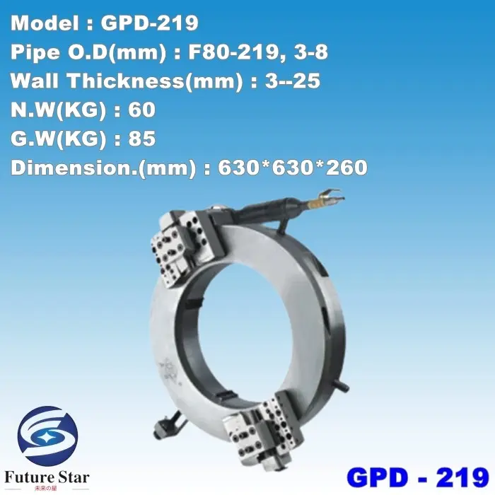 GPD-325 Externally Mounted Pneumatic Pipe Cutting and Beveling Machine
