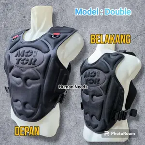 Jaket Rompi Motorplus DOUBLE Depan Belakang/Alas Dada Punggung Motor
