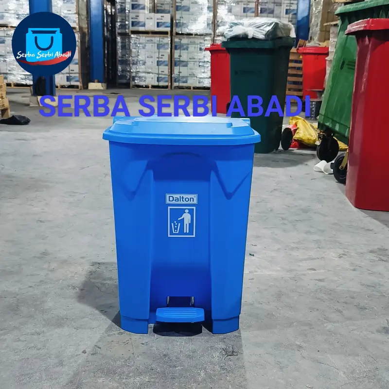 dust bin tong sampah injek dalton 80 Liter, biru, merah, hijau, kuning 3