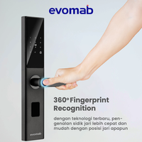 Gambar evomab Smart Door Lock Kunci Pintu Digital Fingerprint Kartu EDLK-MK1C dari evomab Kota Administrasi Jakarta Barat 4 Tokopedia