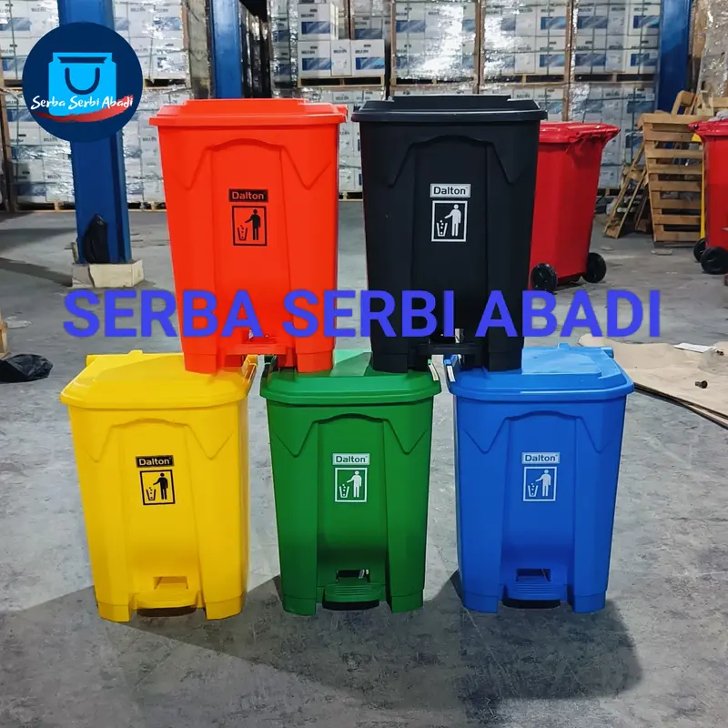 dust bin tong sampah injek dalton 80 Liter, biru, merah, hijau, kuning 1