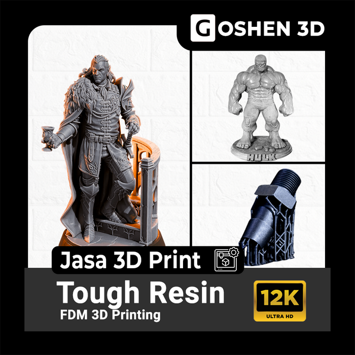 Gambar Jasa Cetak 3D Printing - Material Tough Resin SLA 12K dari Goshen 3D Kab. Sidoarjo Tokopedia