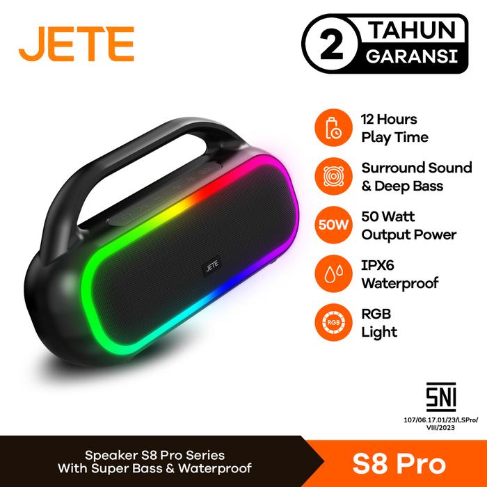 Gambar JETE S8 PRO Speaker Bluetooth | Speaker Surround Sound Deep Bass IPX6 dari JETE Authorized Store Bali Kota Administrasi Jakarta Pusat Tokopedia