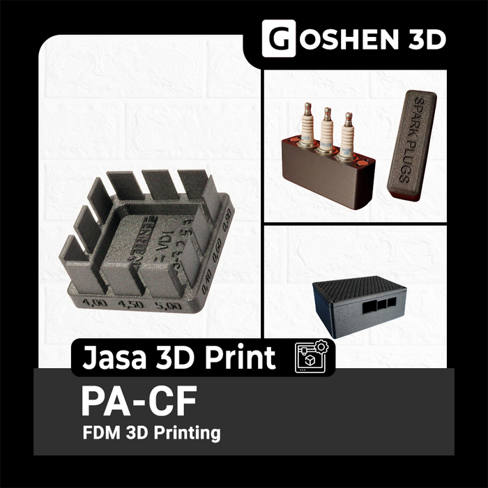 Gambar Jasa cetak 3d print - Material Nylon Carbon Fiber (PA-CF) dari Goshen 3D Kab. Sidoarjo Tokopedia