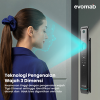 Gambar evomab Smart Door Lock Pintu Digital Kamera Face Recognition EDLK-MK7 dari evomab Kota Administrasi Jakarta Barat 3 Tokopedia