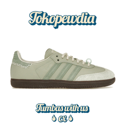 adidas gazelle silver green womens adidas Samba OG Maha Half Green main image 1