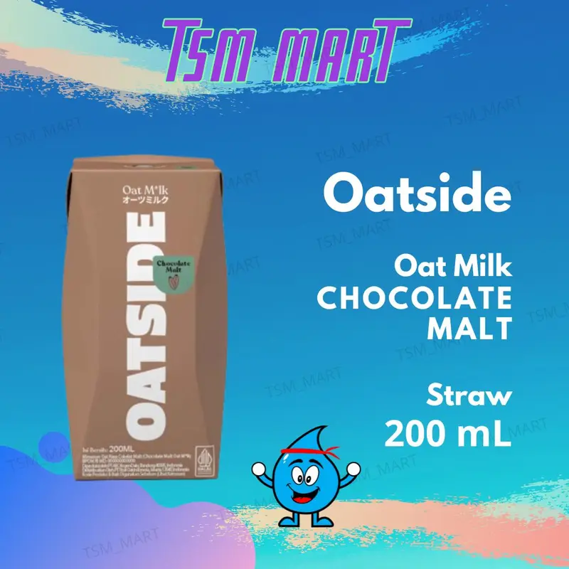 Oatside Chocolate Malt Oat Milk Straw 200 mL Susu Oat Rasa Chocolate Malt Rendah Gula, Sehat dan Nikmat, Non-Dairy Oat Milk Less Sugar, Healthy and Delicious 0