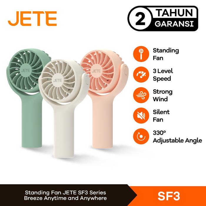 Gambar JETE Kipas Angin Portable Mini JETE SF3 330 Degree Adjustable Angle - Garansi 2 Tahun - Peach dari JETE Indonesia Mall Kota Makassar Tokopedia