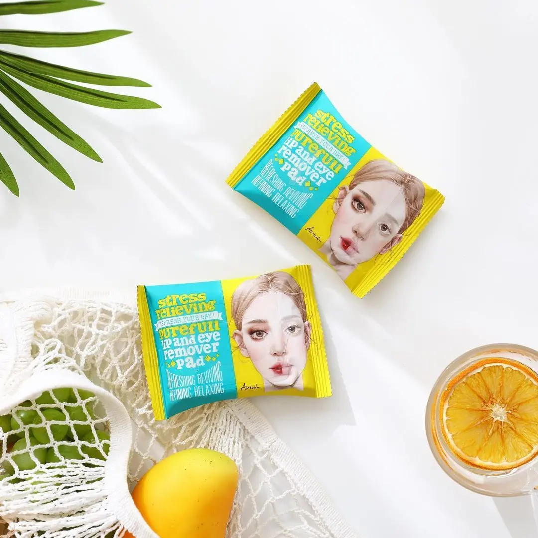 Pembersih Makeup Waterproof - Ariul Smooth & Pure Lip & Eye Remover Pads, Tisyu / tissue / kapas