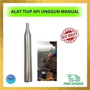 Pipa Semprong Alat Tiup Manual Api Unggun Camping Hiking Bakar Sate Indoor Outdoor Anti Karat Bahan Stainless Steel 304 Teleskopik Desain Ergonomis Portabel Guomuzi Blow Pipe Telescopic Portable 64 Cm - Silver