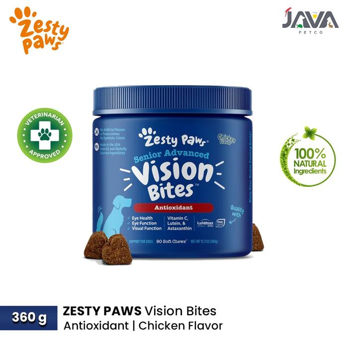 Gambar Zesty Paws Advanced Vision Bites Eye Supplement for Dog 90 Soft Chews - Vitamin Mata Anjing dari Java Petco Kota Administrasi Jakarta Selatan Tokopedia
