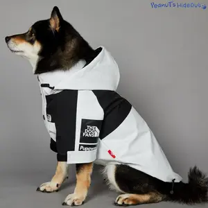 Zipped dog jacket (white) | Jacket for dog / baju anjing / jaket anjing