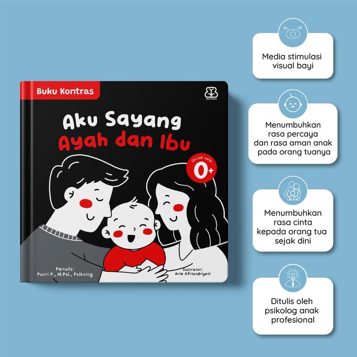 Gambar Buku Anak 0-5 thn Boardbook Seri Kontras: Aku Sayang Ayah Dan Ibu-Bentang dari Bentang Pustaka Official Kota Depok Tokopedia