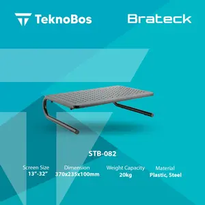 Brateck STB-082 METAL MONITOR/LAPTOP STAND Designed for home / office, gaming units, or peripherals 13"~32" screen size