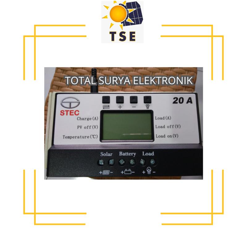 KONTROLLER PANEL SURYA STEC 12/24V 20A DIGITAL - Shop | Tokopedia