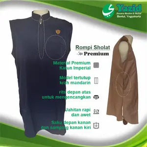 Rompi Shalat Pria Muslim Dewasa Yazid Rosal Terlaris Rompi Sholat Kain