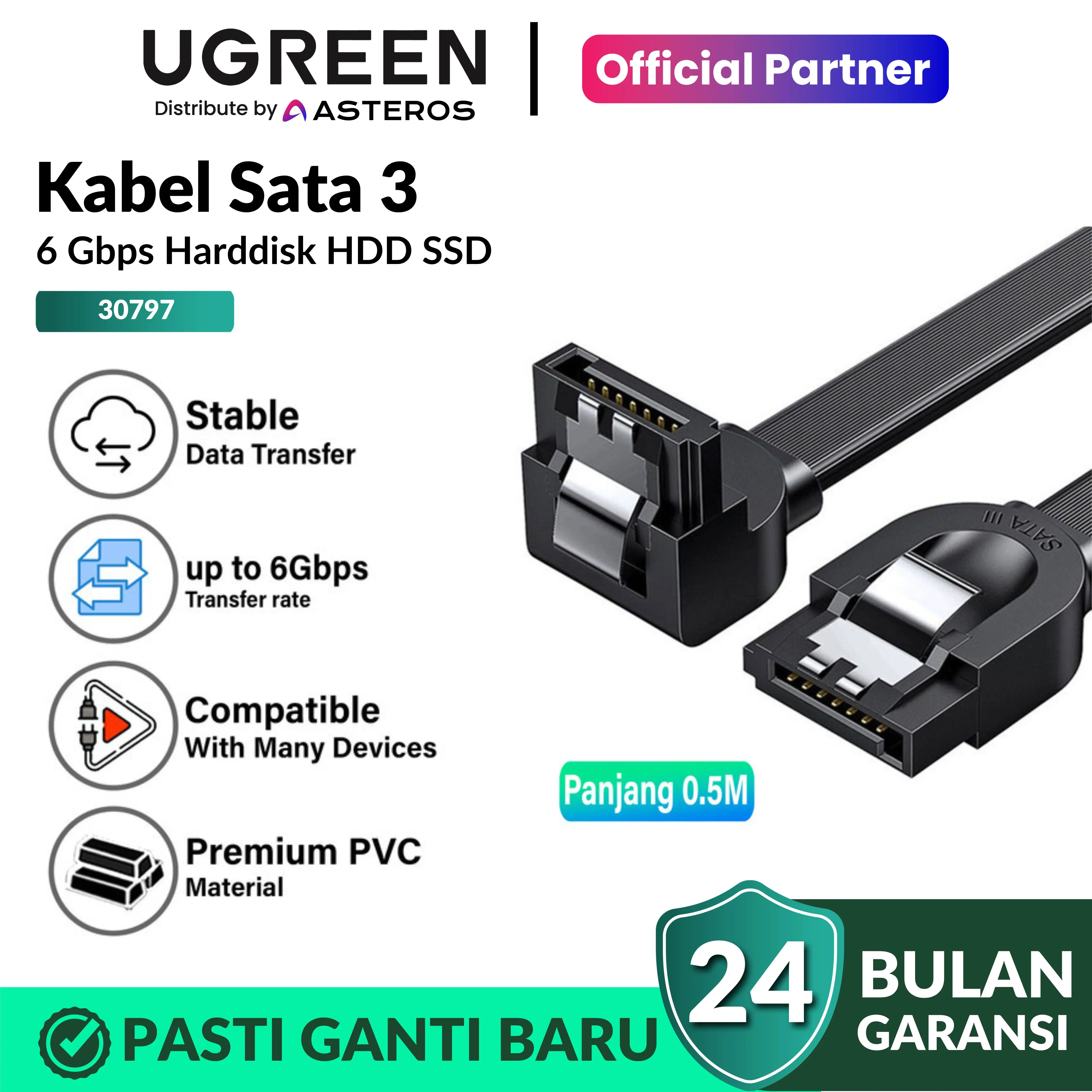 Ugreen 30797 Kabel SATA III Ke Hard Disk HDD SSD Panjang 50cm