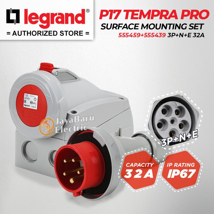 Gambar Legrand Paket Set Plug Surface Mounting Socket 3P+N+E / 5 Pin 32A IP67 dari Sinar Jaya Baru_NEW Kota Administrasi Jakarta Barat Tokopedia
