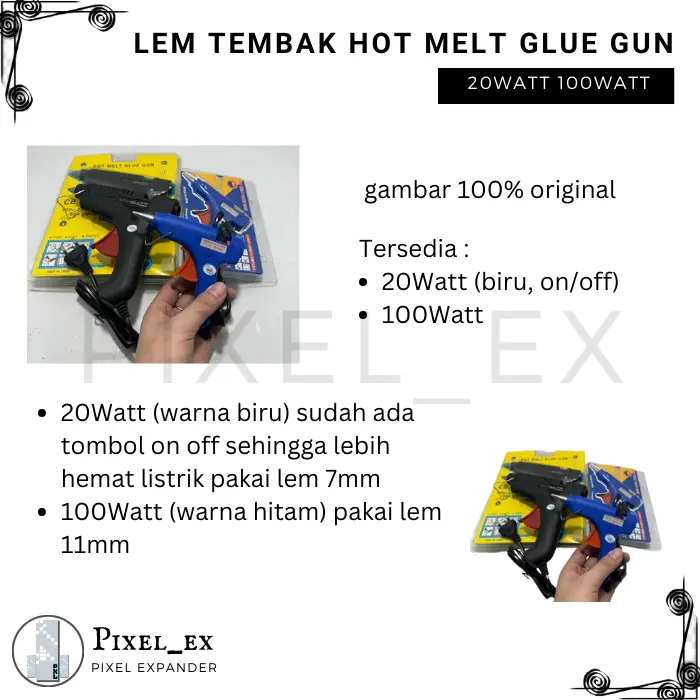 Lem Tembak Hot Melt Glue Gun 20watt 100watt 1