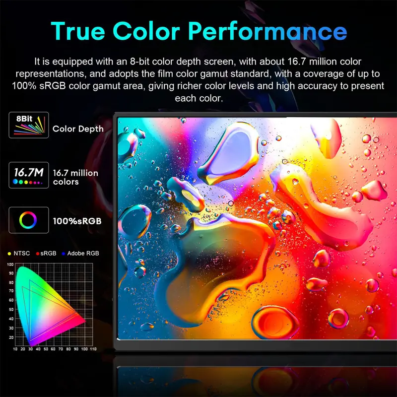 Portable Monitor IPS 16 Inch 1920x1200P 60Hz Touchscreen - 1600XTS - Black 7