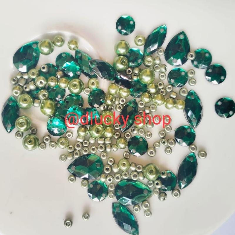Mutiara pasir mix kombinasi payet per 10 gram Craft manik 1