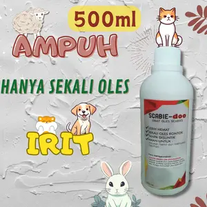 Obat scabies kelinci kucing kambing gudik gatal oles hewan 500ml