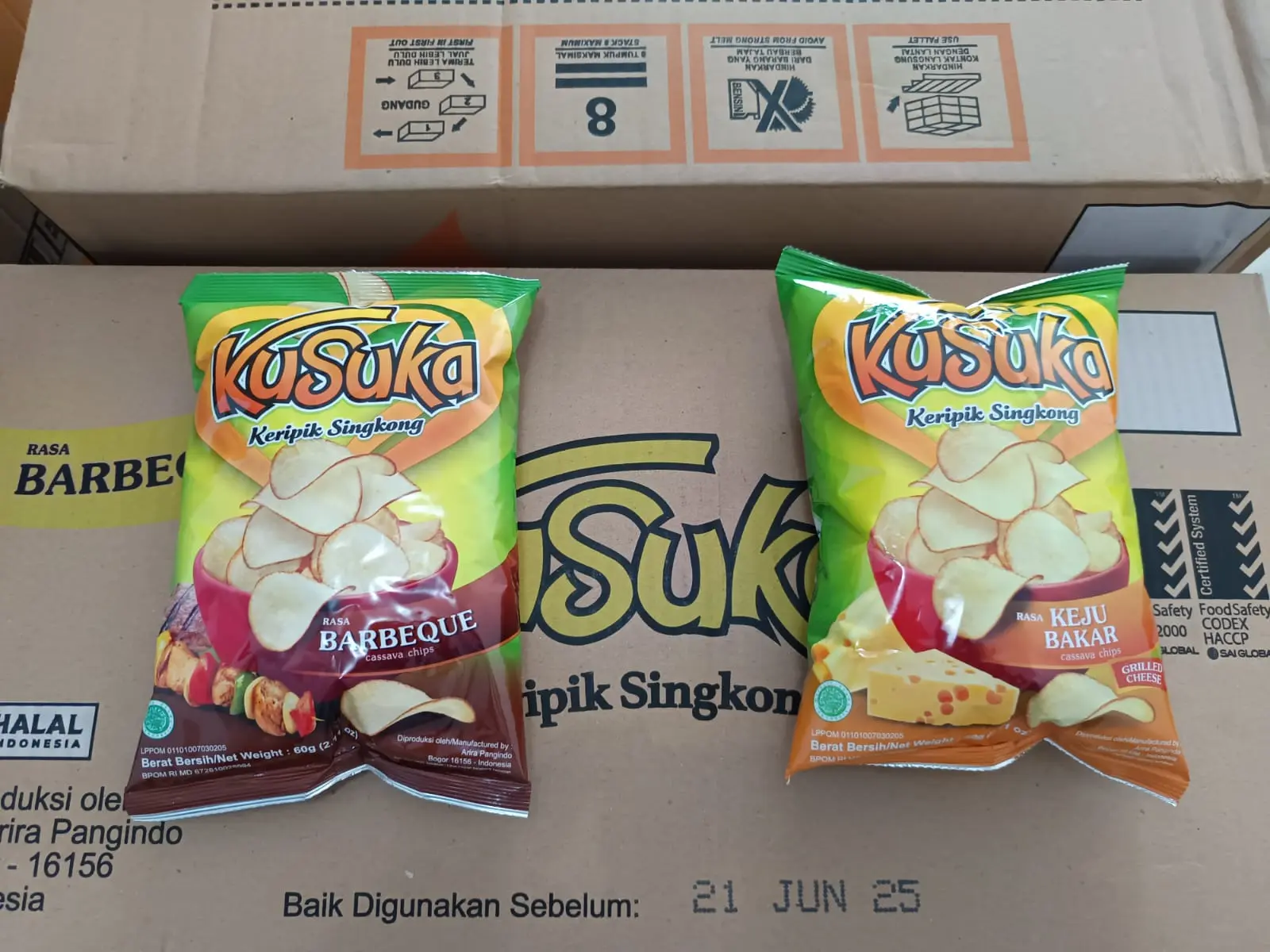 Keripik Singkong KUSUKA 60gr 2 Varian Rasa