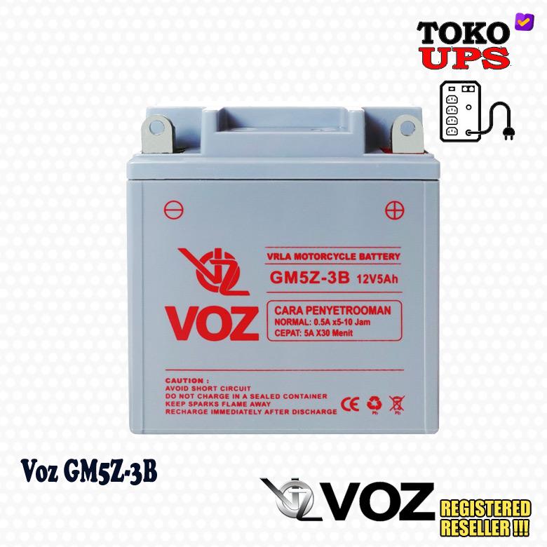 Voz Aki Motor GM5Z 3B 12V 5Ah Voz GM5Z-3B Motorcycle Battery - Bubble